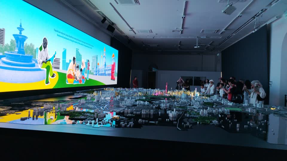「願景館」設有整個吉隆坡的 3D 模型，且附有引人注目的燈光與前方的解說影片。