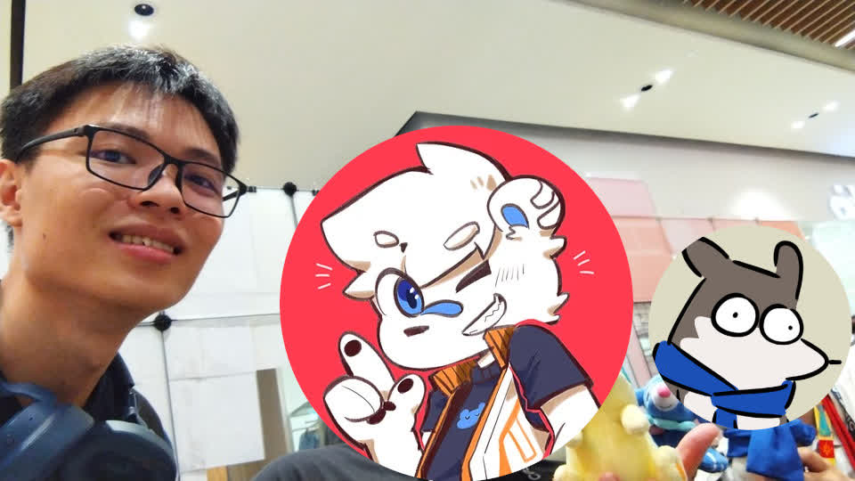 我和 Marshiro 與 Yehlawd 兩位大大的合照。