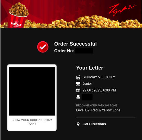 沒有實體的紙本票根作紀念，所以就拿電子版戲票的截圖代替