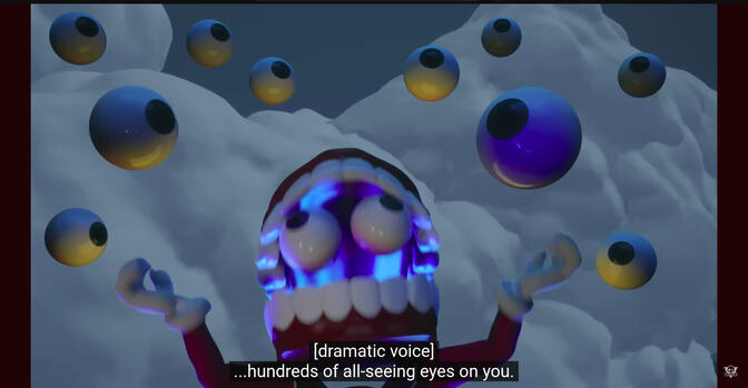 ‘We stay right here, where I can keep my hundreds of ALL-SEEING EYES on YOU!’ - 《驚奇數位馬戲團》(The Amazing Digital Circus)裡的虛構故事台詞,Big Tech 們來幫你化爲現實!