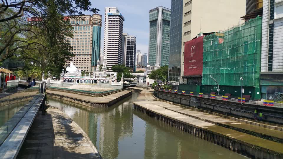 占美清真寺，位於鵝嘜河與巴生河的交匯處。